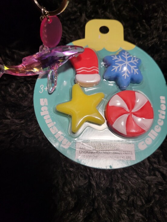 Accessories - Holiday Squishy Toy Set - Yellow Star & Red Candy (Unbranded)